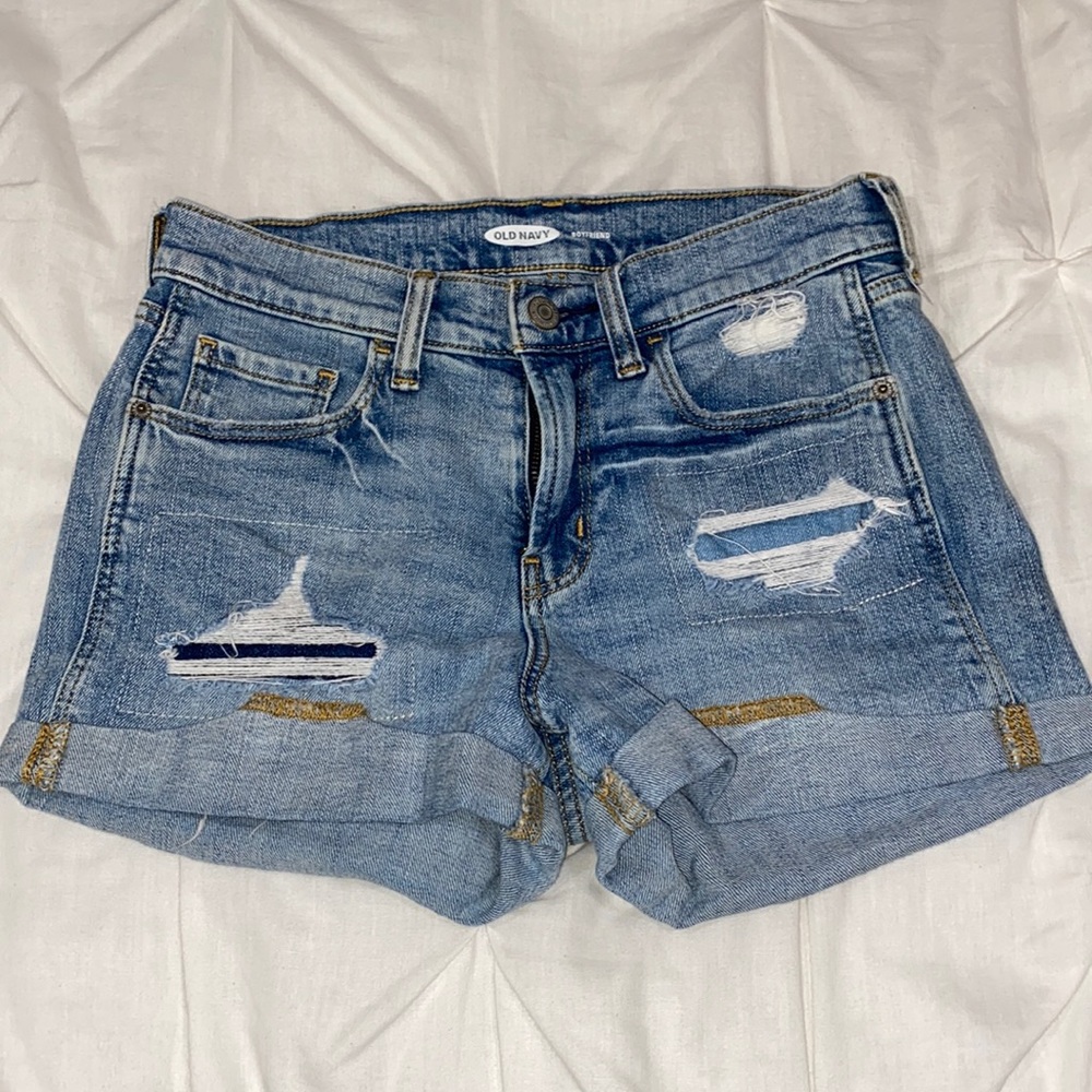 Old navy boyfriend jean shorts size 0